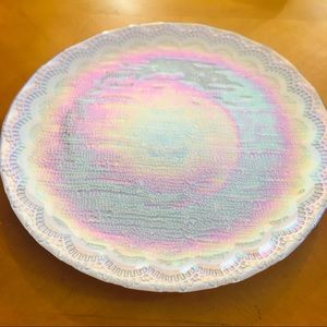 Glass Platter Tray Iridescent 13”x13” NEW